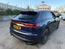 USED 2018 68 AUDI Q8 3.0 TDI V6 50 Vorsprung SUV 5dr Diesel Tiptronic quattro Euro 6 (s/s) (286 ps) 360 CAMERA-HEAD UP DISPLAY-REVERSE CAMERA-CROSS TRAFFIC ASSIST FRONT-PRE SENSE REAR-LANE CHANGING WARNING-ADAPTIVE CRUISE ASSIST-PARKING SYSTEM PLUS WITH 360 DISPLAY-BANG AND OLUFSEN SOUND SYSTEM-TITANIUM BLACK STYLING PACKAGE-HD MATRIX LED HEADLIGHTS-EXTENDED LEATHER PACKAGE-ALCANTARA HEADLINER IN BLACK-POLISHED OAK WITH GREY FINISH-MULTI COLOURED LED INTERIOR LIGHTING PACKAGE-PRIVACY GLASS-PANORAMIC GLASS SUNROOF-ADAPTIVE AIR SPORT SUSPENSION-HEATED FRONT AND REAR SEATS-FRONT SEATS ELECTRICALLY ADJUSTABLE WITH MEMORY-AUDI VIRTUAL COCKPIT-AUDI PHONE BOX WITH WIRELESS CHARGING 