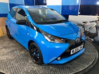 USED 2015 65 TOYOTA AYGO 1.0 VVT-i x-cite Hatchback 5dr Petrol Manual Euro 6 (68 ps) A nice clean example of this very highly sought after small family 5 door hatchback finished in lovely Blue complimented with 15" Black alloys  .this car comes  with 9 service stamps . This vehicle makes an ideal first car with low insurance group 7 ,road tax is only &pound;20 a year in conjunction with a combined economy of 68.9 mpg definitely one to consider and well worth a viewing .It comes equipped with Dab stereo with usb/aux input ,cruise control , front and rear fog lights, onboard computer ,s