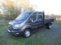 USED 2024 24 FORD TRANSIT 2.0 350 EcoBlue Leader Double Cab Tipper 4dr RWD L3 (170 ps) 7 GTW  NO VAT Air Con, 170 RWD 7T GTW, Tow Axle