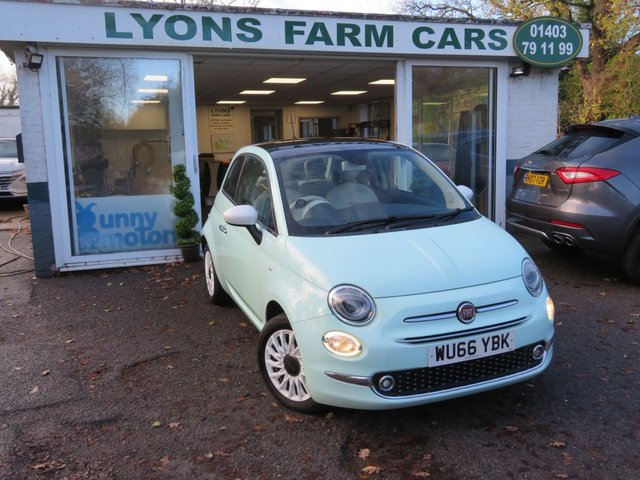 2016 66 Fiat 500 1.2 Lounge Hatchback 3dr Petrol Manual Euro 6 (s/s) (69 bhp)