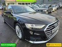 USED 2021 21 AUDI A8 3.0 TDI V6 S line, 50,400 miles, ULEZ Euro 6, Automatic, Leather, Virtual Cockpit, Sat Nav, Rear Camera, 19' Alloys, Full Service History & much more The Audi A8 TDI V6 S line is a 2021 model, boasting a powerful 3.0L Diesel Engine and Four Wheel Drive drivetrain, making it a capable and confident performer on the road. This S line variant is equipped with a range of premium features, including the Audi Phone Box with Wireless Charging, allowing you to keep your devices powered up on the go. The Advanced Key system provides the convenience of keyless entry, while the Comfort Contour Seats, complete with memory function, ensure a tailored driv