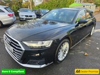 USED 2021 21 AUDI A8 3.0 TDI V6 S line, 50,400 miles, ULEZ Euro 6, Automatic, Leather, Virtual Cockpit, Sat Nav, Rear Camera, 19' Alloys, Full Service History & much more The Audi A8 TDI V6 S line is a 2021 model, boasting a powerful 3.0L Diesel Engine and Four Wheel Drive drivetrain, making it a capable and confident performer on the road. This S line variant is equipped with a range of premium features, including the Audi Phone Box with Wireless Charging, allowing you to keep your devices powered up on the go. The Advanced Key system provides the convenience of keyless entry, while the Comfort Contour Seats, complete with memory function, ensure a tailored driv