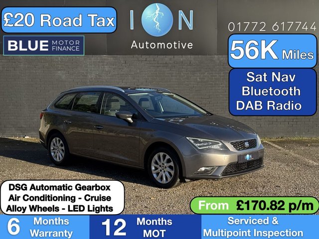2015 SEAT LEON SPORT TOURER 1.6 TDI CR SE Sport Tourer Estate DSG Auto *20 Tax, Nav,Sat Nav, LED lights*