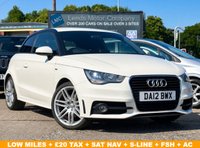 USED 2012 12 AUDI A1 1.6 TDI S line Hatchback 3dr Diesel Manual Euro 5 (s/s) (105 ps) LOW MILES + SAT NAV + &pound;20 TAX + S-LINE + FSH + AC