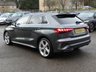 USED 2021 71 AUDI A3 Sportback 1.4 TFSIe 40 S line 5d Petrol Plug-in Hybrid S Tronic 13kWh 204 S/S 1 OWNER, FULL AUDI HISTORY, SAT NAV , VIRTUAL COCKPIT, FULL GREY LEATHER, WIRELESS APPLE CARPLAY / ANDROID AUTO, REAR PARKING SENSORS, DAB RADIO, BLUETOOTH PHONE & MUSIC, 2x USB C PORTS, PRIVACY GLASS, S TRONIC AUTOMATIC, 18 INCH ALLOYS, POWER FOLDING MIRRORS, LEATHER FLAT BOTTOM TIPTRONIC MULTIFUNCTION STEERING WHEEL, CRUISE CONTROL & SPEED LIMITER, RAIN & LIGHT SENSORS, KEYLESS START, VOICE CONTROL, DRIVE SELECT, CLIMATE CONTROL, LANE DEPARTURE WARNING, DETACHABE TOW BAR