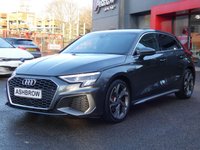 USED 2021 71 AUDI A3 Sportback 1.0 TFSI 30 S line 5d 110 S/S UPGRADED 18 INCH ALLOYS, SAT NAV, VIRTUAL COCKPIT, FULL BLACK LEATHER, WIRELESS APPLE CARPLAY / ANDROID AUTO (SMART PHONE INTERFACE), REAR PARKING SENSORS, DAB RADIO, BLUETOOTH, 2x USB C PORTS, PRIVACY GLASS, MANUAL 6 SPEED, , POWER FOLDING MIRRORS, LEATHER MULTIFUNCTION STEERING WHEEL, CRUISE CONTROL & SPEED LIMITER, RAIN & LIGHT SENSORS, KEYLESS START, VOICE CONTROL, DRIVE SELECT, CLIMATE CONTROL, LANE DEPARTURE WARNING, 1 OWNER, SERVICE HISTORY