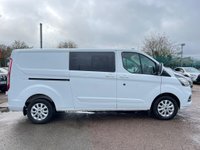 USED 2022 22 FORD TRANSIT CUSTOM 2.0 300 EcoBlue Limited Crew Van L2 H1 Euro 6 (s/s) 5dr CarPlay+A/C+HeatedSeats+Xenon