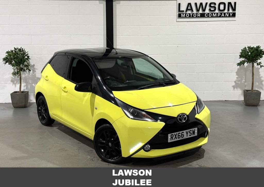 USED 2016 66 TOYOTA AYGO 1.0 VVT-i x-cite 3 Yellow Bi-Tone Hatchback 5dr Petrol Manual Euro 6 (68 ps) 