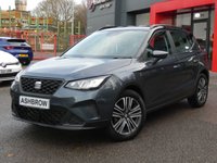USED 2023 23 SEAT ARONA 1.0 TSI SE Technology 5d DSG 110 S/S 1 OWNER FROM NEW, FULL SERVICE HISTORY, DIGITAL DASH, SAT NAV, FULL LINK FOR WIRELESS APPLE CARPLAY / ANDROID AUTO, WIRELESS PHONE CHARGER, REAR PARKING SENSORS, ECO LED LIGHTS, AUTO LIGHTS, ELECTRIC MIRRORS, CRUISE CONTROL & SPEED LIMITER, LANE ASSIST, DAB RADIO, BLUETOOTH PHONE & MEDIA, DSG AUTOMATIC GEARBOX, BLACK CONTRAST ROOF, ROOF RAILS, 17 INCH ALLOY WHEELS, AIR CON, VOICE CONTROL, 2x USB C PORTS, LEATHER FLAT BOTTOM MULTIFUNCTION STEERING WHEEL