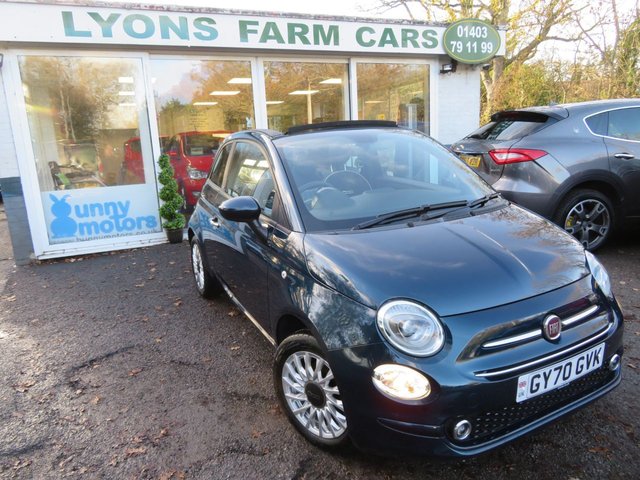 2020 70 Fiat 500c 1.2 Lounge Convertible 2dr Petrol Dualogic Euro 6 (s/s) (69 bhp) Automatic
