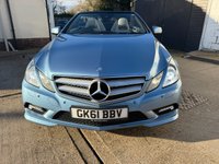 USED 2011 61 MERCEDES-BENZ E-CLASS 2.1 E220 CDI BlueEfficiency Sport Edition 125 Cabriolet 2dr Diesel G-Tronic+ Euro 5 (s/s) (170 ps) 