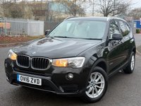 USED 2016 16 BMW X3 2.0 20d SE SUV 5dr Diesel Manual xDrive Euro 6 (s/s) (190 ps) ULEZ+SH+NAV+LTHR+1 FO+BT+CC