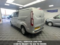 USED 2023 72 FORD TRANSIT CUSTOM 2.0 320 EcoBlue Limited Crew Van Double Cab 5dr Diesel Manual L2 H1 Euro 6 (s/s) (130 ps) FACTORY 6 SEAT CREW VAN EURO 6