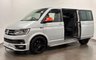 USED 2018 68 VOLKSWAGEN TRANSPORTER 2.0 TDI T32 BlueMotion Tech Highline Kombi Double Cab 5dr Diesel DSG FWD SWB Euro 6 (s/s) (150 ps) Complete Service Record Including Timing Belt water pump, Extremely well cared for and maintained with 2 keys , Double Slide Side Doors, 5 Seater , front arm rests, apple play, navigation, cruise conrol, rear park aid,