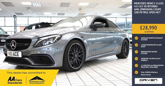 2017 MERCEDES-BENZ C-CLASS 4.0 C63 V8 BiTurbo AMG (Premium) Coupe 2dr Petrol SpdS MCT Euro 6 (s/s) (476 ps)