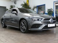 USED 2021 71 MERCEDES-BENZ CLA 1.3 CLA250e 15.6kWh AMG Line (Premium) Shooting Brake 5dr Petrol Plug-in Hybrid 8G-DCT Euro 6 (s/s) (218 ps) STUNNING EXAMPLE SAT NAV HEATED LEATHER SEATS ANDROID APPLE CARPLAY REAR VIEW CAMERA PARKING SENSORS 1 OWNER SERVICE HISTORY WARRANTY
