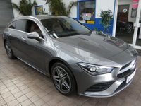 USED 2021 71 MERCEDES-BENZ CLA 1.3 CLA250e 15.6kWh AMG Line (Premium) Shooting Brake 5dr Petrol Plug-in Hybrid 8G-DCT Euro 6 (s/s) (218 ps) STUNNING EXAMPLE SAT NAV HEATED LEATHER SEATS ANDROID APPLE CARPLAY REAR VIEW CAMERA PARKING SENSORS 1 OWNER SERVICE HISTORY WARRANTY