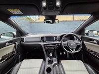 USED 2017 67 KIA SPORTAGE 1.6 T-GDi GT-Line SUV 5dr Petrol Manual AWD Euro 6 (174 bhp) Dual zone climate control A/C, Full leather interior, Satellite navigation, Cruise control, Bluetooth connectivity, USB input, Heated front and rear seats, Lane departure warning, Keyless drive, Auto wipers, Power folding wingmirrors, Auto dimming rearview mirror, DAB radio, LED daytime running lights, Rear parking camera, Front & Rear parking sensors, Auto xenon headlights,  Apple Carplay, Android Auto.