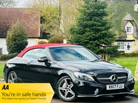 USED 2017 17 MERCEDES-BENZ C-CLASS 2.1 C250d AMG Line (Premium Plus) Cabriolet 2dr Diesel G-Tronic+ Euro 6 (s/s) (204 ps) LOW MILES+LEATHER+SAT NAV+ULEZ