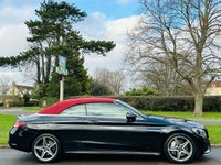 USED 2017 17 MERCEDES-BENZ C-CLASS 2.1 C250d AMG Line (Premium Plus) Cabriolet 2dr Diesel G-Tronic+ Euro 6 (s/s) (204 ps) LOW MILES+LEATHER+SAT NAV+ULEZ