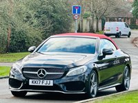 USED 2017 17 MERCEDES-BENZ C-CLASS 2.1 C250d AMG Line (Premium Plus) Cabriolet 2dr Diesel G-Tronic+ Euro 6 (s/s) (204 ps) LOW MILES+LEATHER+SAT NAV+ULEZ
