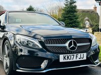 USED 2017 17 MERCEDES-BENZ C-CLASS 2.1 C250d AMG Line (Premium Plus) Cabriolet 2dr Diesel G-Tronic+ Euro 6 (s/s) (204 ps) LOW MILES+LEATHER+SAT NAV+ULEZ