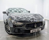 USED 2016 16 MASERATI GHIBLI 3.0D V6 Saloon 4dr Diesel ZF Euro 5 (s/s) (275 ps) 19'' ALLOY WHEELS , FRONT AND REAR PARKING SENSORS  SAT NAV , CRUISE CONTROL , BLACK LEATHER SEATS , BLUETOOTH