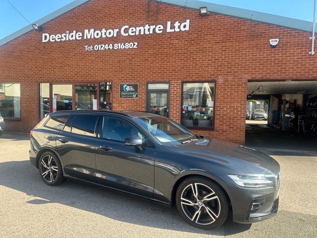 2019 19 VOLVO V60 2.0 D3 R-Design Plus Estate 5dr Diesel Auto Euro 6 (s/s) (150 ps) Fully stamped service book : Bluetooth : Sat Nav : DAB Radio : Air-conditioning : Isofix : R-Design upholstery + steering wheel : Elec/Heated front seats : Heated steering wheel : Heated screen : Front + rear parking sensors : Remotely operated tailgate