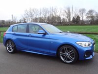 USED 2017 67 BMW 118i M Sport  METALLIC ESTORIL BLUE WITH DAKOTA OYSTER LEATHER 