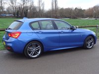 USED 2017 67 BMW 118i M Sport  METALLIC ESTORIL BLUE WITH DAKOTA OYSTER LEATHER 