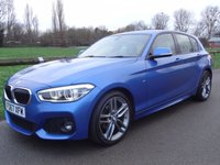 USED 2017 67 BMW 118i M Sport  METALLIC ESTORIL BLUE WITH DAKOTA OYSTER LEATHER 