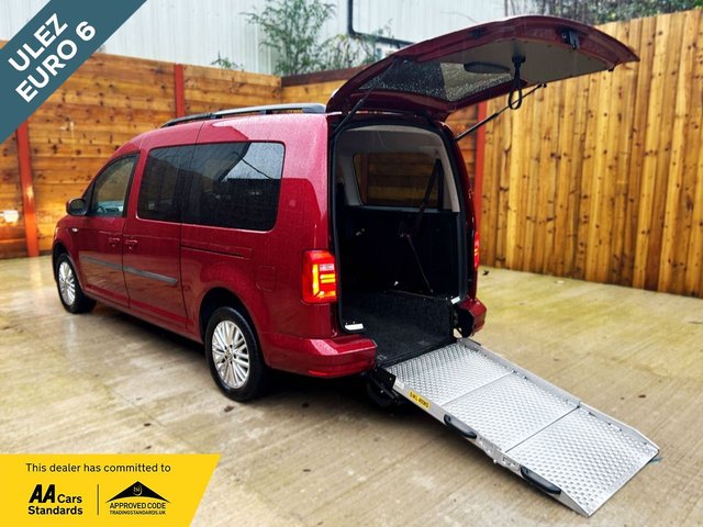 View our Volkswagen Caddy Maxi 5 Seat Auto Wheelchair Accessible Disabled Access Vehicle WAV