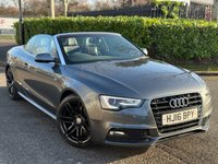 USED 2016 16 AUDI A5 CABRIOLET 2.0 TDI S line Convertible 2dr Diesel Manual Euro 6 (s/s) (190 ps) ULEZ+SH+NAV+LTHR+HTDS+S LINE+FDM+PS