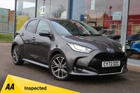 USED 2022 72 TOYOTA YARIS 1.5 VVT-h Excel Hatchback 5dr Petrol Hybrid E-CVT Euro 6 (s/s) (116 ps) - EURO 6 - ULEZ, SAT NAV, LEATHER, R/CAMERA, APPLE/ANDROID CARPLAY, LEDS, 17" ALLOYS, CRUISE/LDW/BSA, P/SENSORS, DAB & BLUETOOTH