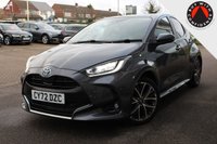 USED 2022 72 TOYOTA YARIS 1.5 VVT-h Excel Hatchback 5dr Petrol Hybrid E-CVT Euro 6 (s/s) (116 ps) - EURO 6 - ULEZ, SAT NAV, LEATHER, R/CAMERA, APPLE/ANDROID CARPLAY, LEDS, 17" ALLOYS, CRUISE/LDW/BSA, P/SENSORS, DAB & BLUETOOTH