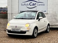 USED 2012 12 FIAT 500 1.2 Lounge Hatchback 3dr Petrol Manual Euro 5 (s/s) (69 bhp) www.suffolkcarcentre.co.uk - Located at Lowestoft
