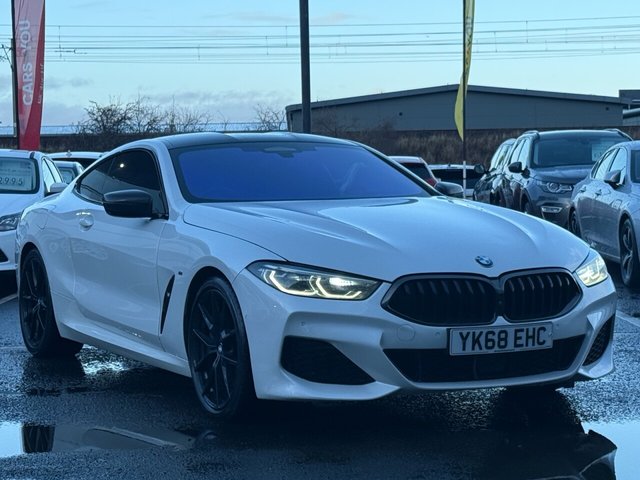 2018 68 BMW 8 SERIES 3.0 840d Coupe 2dr Diesel Steptronic xDrive Euro 6 (s/s) (320 ps) THIS CAR COMES WITH 6 MONTHS WARRANTY , BREAKDOWN COVER & RECOVERY++  APPLE CAR PLAY/ ANDRIOD AUTO + NAVIGATION SYSTEM + BLUETOOTH + DAB RADIO + USB CONNECTION + AUX CONNECTION + FRONT AND REAR PARKING SENSORS + REVERSING CAMERA + 360 CAMERA VIEW + FULL  LEATHER TRIM  + FRONT HEATED SEATS + FRONT MEMORY SEATS + CRUISE CONTROL + CLIMATE CONTROL + PRIVACY GLASS + 20 INCH ALLOY WHEELS + HARMON KARDON SOUND SYSTEM + AUTO START STOP + ELECTRIC PARKING BRAKE + HILL HOLD ASSIST + ELECTRIC SEAT ADJUST