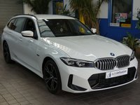 USED 2022 72 BMW 3 SERIES 2.0 330e 12kWh M Sport Touring 5dr Petrol Plug-in Hybrid Auto Euro 6 (s/s) (292 ps) SAT NAV PART LEATHER INTERIOR REAR VIEW CAMERA ANDROID APPLE CARPLAY PARKING SENSORS 1 OWNER EXCELLENT SERVICE HISTORY