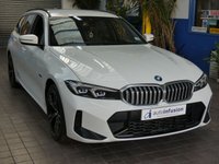 USED 2022 72 BMW 3 SERIES 2.0 330e 12kWh M Sport Touring 5dr Petrol Plug-in Hybrid Auto Euro 6 (s/s) (292 ps) SAT NAV PART LEATHER INTERIOR REAR VIEW CAMERA ANDROID APPLE CARPLAY PARKING SENSORS 1 OWNER EXCELLENT SERVICE HISTORY