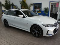 USED 2022 72 BMW 3 SERIES 2.0 330e 12kWh M Sport Touring 5dr Petrol Plug-in Hybrid Auto Euro 6 (s/s) (292 ps) SAT NAV PART LEATHER INTERIOR REAR VIEW CAMERA ANDROID APPLE CARPLAY PARKING SENSORS 1 OWNER EXCELLENT SERVICE HISTORY