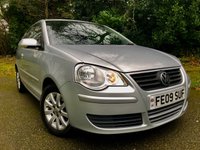 USED 2009 09 VOLKSWAGEN POLO 1.4 SE Hatchback 3dr Petrol Automatic (165 g/km, 79 bhp)ONLY 40,600 MILES WITH 1 LADY OWNER SINCE 2014//REAR PARKING SENSORS// EXCELLENT HISTORY X11 SERVICING STAMPS//REMOTE CENTRAL LOCKING X2 KEYS///AIRCON//ALLOY WHEELS//X4 AIRBAGS// 1 LADY OWNER SINCE 2014 //ONLY 40,600 MILES--YES 40,600 MILES//X11 VW\SPECIALIST/SERVICING STAMPS/// ULEZ COMPLIANT//AIRCON/  REAR PARKING SENSORS