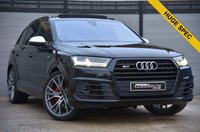 USED 2018 18 AUDI SQ7 4.0 TDI V8 Vorsprung SUV 5dr Diesel Tiptronic quattro Euro 6 (s/s) (435 ps) ULEZ Free | 2 Keys | Full Service History | 7 Seats | Panoramic Glass Sunroof | Full Audi Exclusive Velcona Leather | BOSE 3D Sound System | Trailer Pack | Ambient Lights | Heated Front & Rear Seats | LED Headlights | Electrically Adjustable Steering Column | Audi Phone Box | Privacy Glass | Heated Exterior Mirrors | MOT Valid ( 27/04/2026)