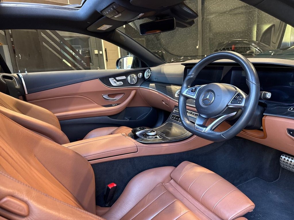 USED 2017 17 MERCEDES-BENZ E-CLASS 3.0 E400 V6 AMG Line (Premium Plus) Coupe 2dr Petrol G-Tronic+ 4MATIC Euro 6 (s/s) (333 ps) SOFT CLOSE|PAN ROOF|BLIND SPOT