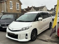 USED 2014 TOYOTA ESTIMA 2.4 Automatic Petrol MPV 6 Seater White 5dr JAPANESE IMPORTED TOYOTA ESTIMA. 2.4 AUTOMATIC 6 SEATER. CLEAN CONDITION THROUGHOUT. AWAITING REGISTRATION. FINISHED IN PEARL WHITE. SPEC INCLUDES DIAMOND CUT ALLOY WHEELS, PRIVACY GLASS, WIND DEFLECTORS, FRONT FOGLIGHTS, HIDEAWAY REAR SEATS, PART LEATHER INTERIOR, ELECTRIC WINDOWS, CRUISE CONTROL, MULTI FUNCTION STEERING WHEEL, AC, DUAL CLIMATE CONTROL, KEYLESS, ELECTRIC SLIDING DOORS, FOLDING DOOR MIRRORS + 3 MONTHS WARRANTY + 12 MONTHS AA BREAKDOWN COVER.
