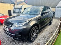 USED 2020 11 LAND ROVER DISCOVERY 3.0 SD V6 HSE Luxury SUV 5dr Diesel Auto 4WD Euro 6 (s/s) (306 ps) Absolutely full specification, Head up display, 23 inch Alloys, Tow assist, Electric tow bar, heated and cooled seats. Genuine rear entertainment with DVD players. WIFI and hotspot. Black leather red piping. Finished in Carpathian grey with Black pack. In control subscription up to date, active tracker and Ghost. STUNNING !