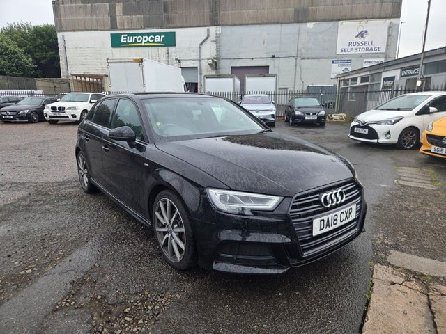 View our Audi A3 1.5 TFSI CoD Black Edition Sportback 5dr Petrol S Tronic Euro 6 (s/s) (150 ps)