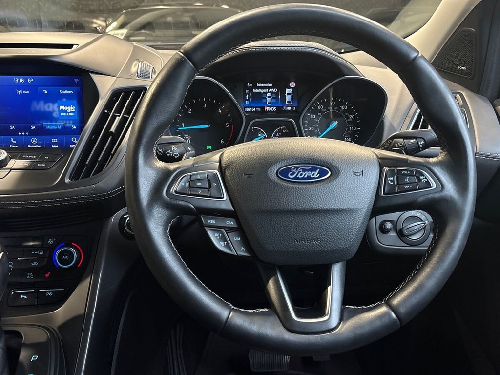 USED 2019 19 FORD KUGA 2.0 TDCi EcoBlue Vignale SUV 5dr Diesel Powershift AWD Euro 6 (s/s) (180 ps) 2 OWNERS|HEATED STEERING WHEEL