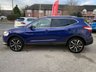 USED 2014 14 NISSAN QASHQAI 1.5 dCi Tekna SUV 5dr Diesel Manual 2WD Euro 5 (s/s) (110 ps) Finished in INK BLUE MET with contrasting EBONY BLACK HEATED LEATHER SEATS. The Qashqai is one of the best selling SUV's around at the moment. This Top of the range edition is comfy, easy to drive and has enough space for 5 adults. Features include, &pound;20 ROAD TAX, 19" Alloys, Full heated leather, Sat Nav, Pan Roof, 360 Reverse Cameras, DAB, B/Tooth, Auto Parking and much more. Dealer serviced at 8355 miles, 16994 miles, 25908 miles, 34450 miles, 46652 miles, 56942 miles and CAM BELT.