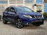 USED 2014 14 NISSAN QASHQAI 1.5 dCi Tekna SUV 5dr Diesel Manual 2WD Euro 5 (s/s) (110 ps) Finished in INK BLUE MET with contrasting EBONY BLACK HEATED LEATHER SEATS. The Qashqai is one of the best selling SUV's around at the moment. This Top of the range edition is comfy, easy to drive and has enough space for 5 adults. Features include, &pound;20 ROAD TAX, 19" Alloys, Full heated leather, Sat Nav, Pan Roof, 360 Reverse Cameras, DAB, B/Tooth, Auto Parking and much more. Dealer serviced at 8355 miles, 16994 miles, 25908 miles, 34450 miles, 46652 miles, 56942 miles and CAM BELT.