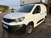 USED 2022 72 PEUGEOT PARTNER Professional Premium L1 1.5 BlueHDi 1000 SWB Diesel Panel Van Manual Euro 6 (s/s) (100 bhp) 2 services - last service 16.01.2026 - Only 80,735 miles - EURO 6 (ULEZ compliant) - Built in 8" touchscreen SATNAV with DAB radion & apple car play, A/C, E/W, Bluetooth, 3 seats, front fog lights, full bulkhead, ply lined, driver's airbag, side loading door, remote central Locking, Alarm, USB port, steering column radio control, barn rear doors, racking (can be removed), spare key, finance arranged on site & 6 months premium Autoguard warranty.